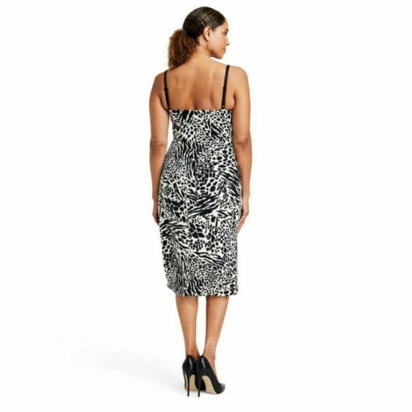 Sergio Hudson x Target Black/White Animal Print Bustier Dress PLUS Size - Picture 6 of 6